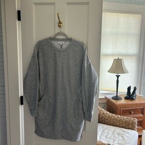 Evereve Heather Gray Sweatshirt Dress